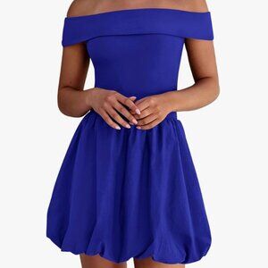 NWT Off Shoulder Bubble Dress Vintage Style S Small